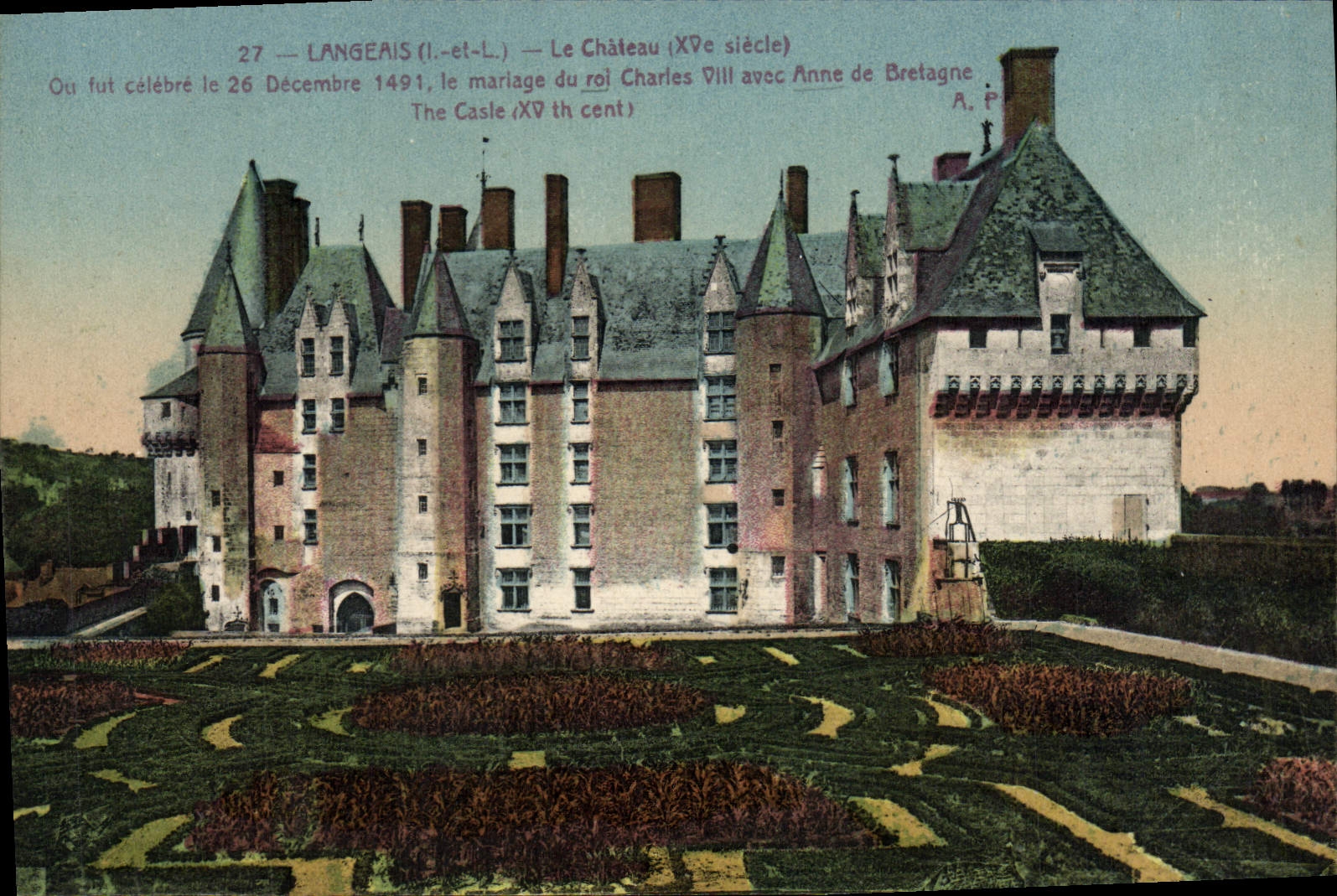 VINTAGE POSTCARD Langeais the Castle Or Ft Celebre