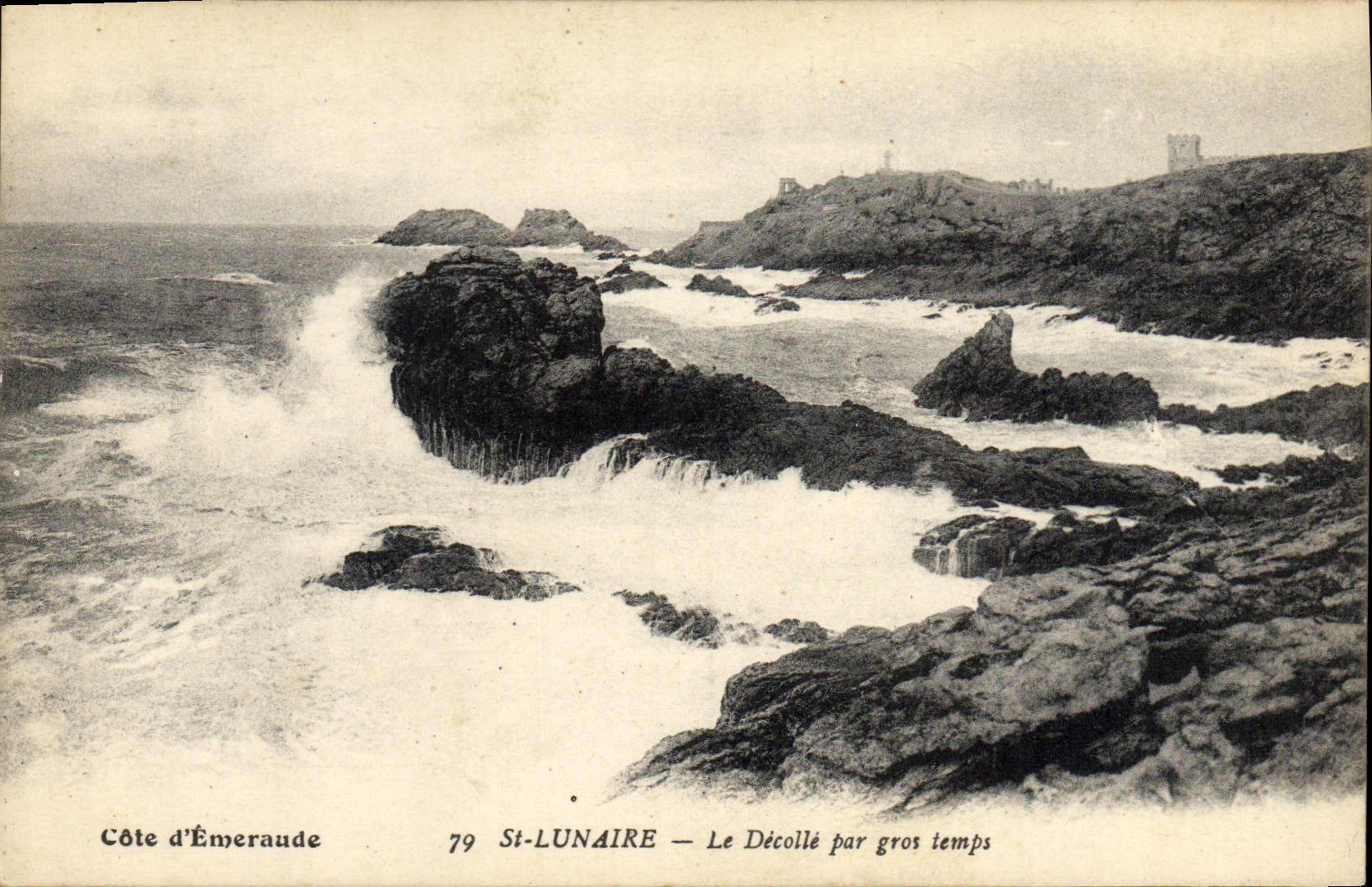 CPA Saint Lunaire Le Decolle par gros temps