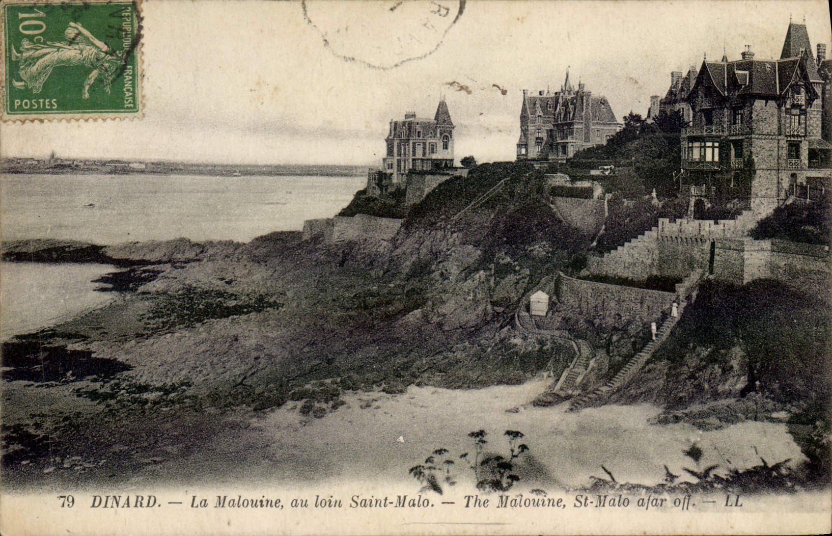 CPA Dinard La Malouisne Au Loin Saint Malo
