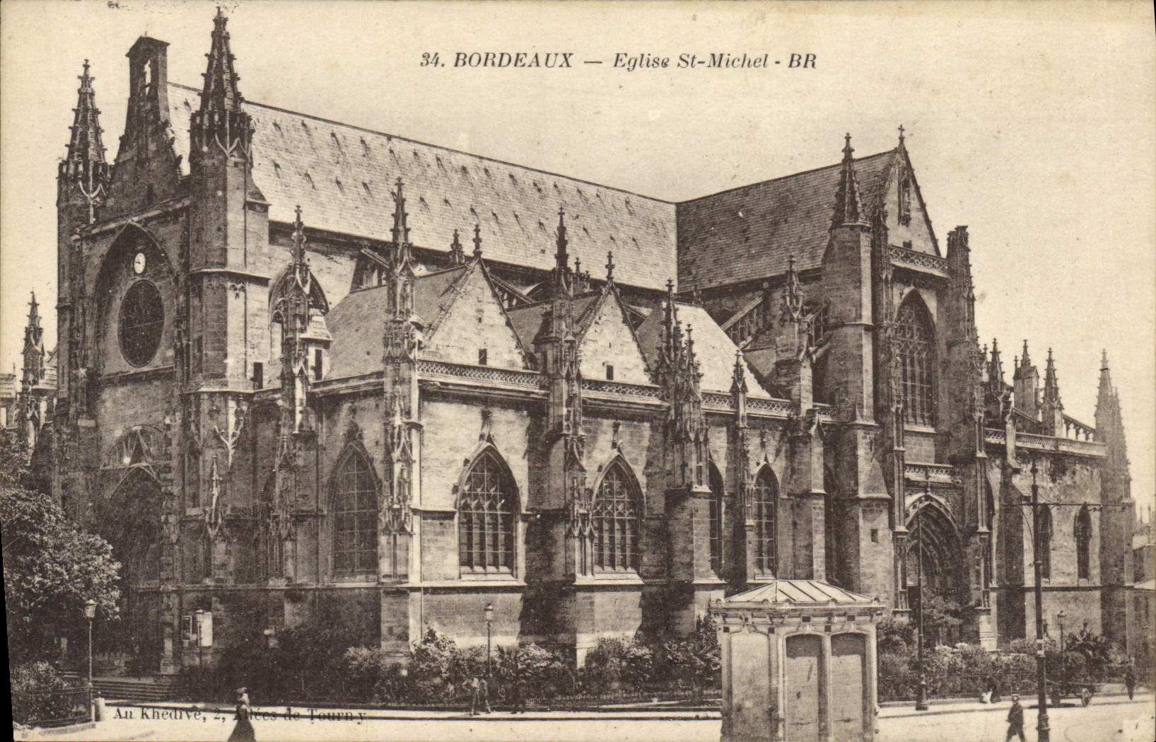 St Miguel de la iglesia de Burdeos de la POSTAL de la VENDIMIA