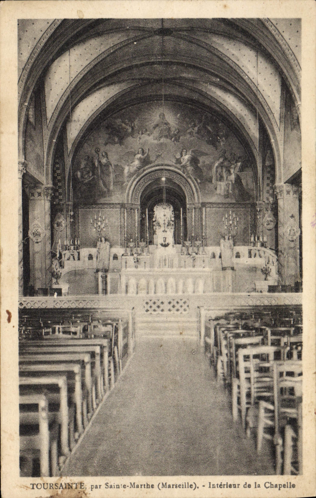 CPA Toursainte Par Sainte Marthe Interieur de la chapelle Marseille