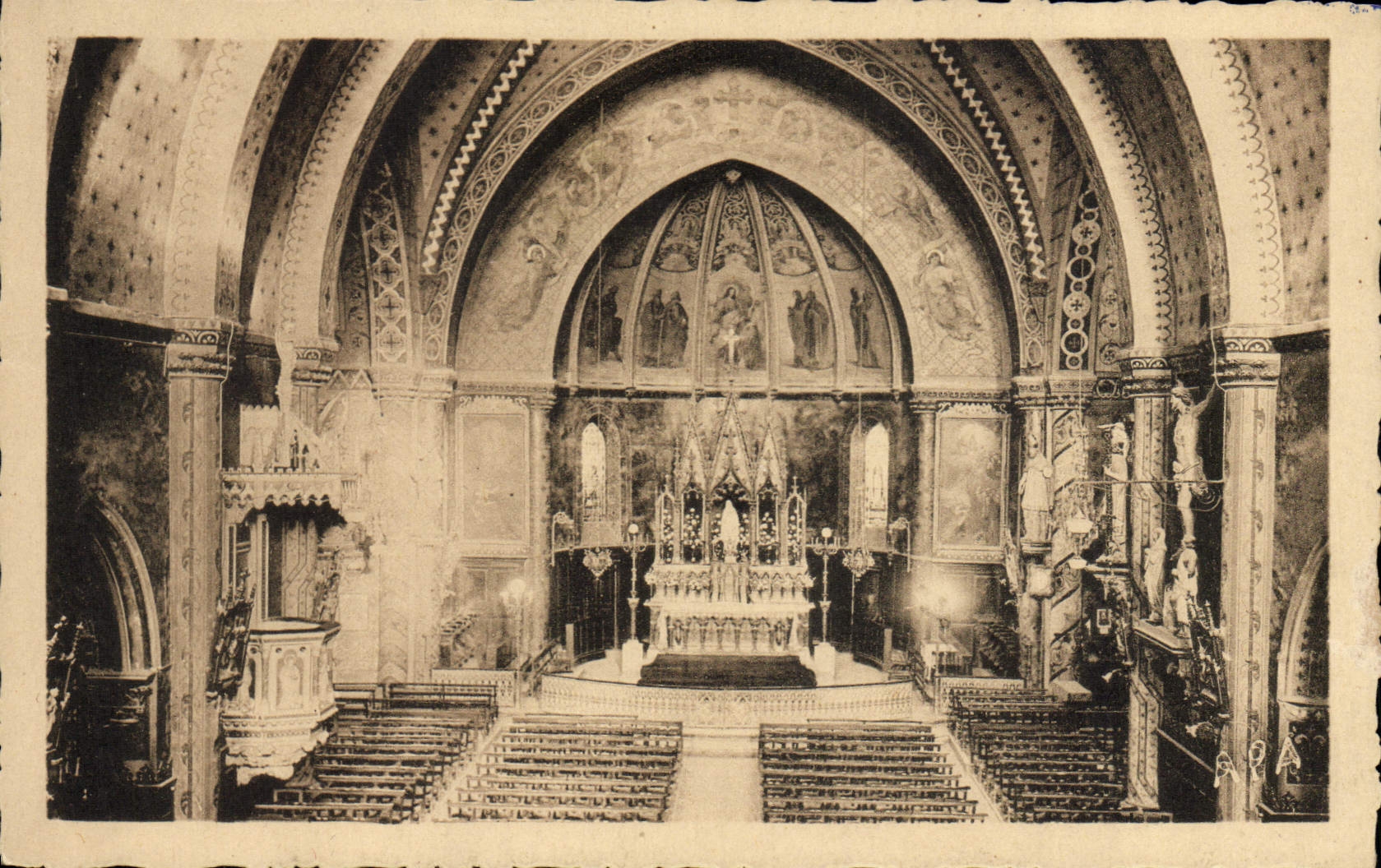 CPA Cazouls Les Beziers Interieur De I'Eglise