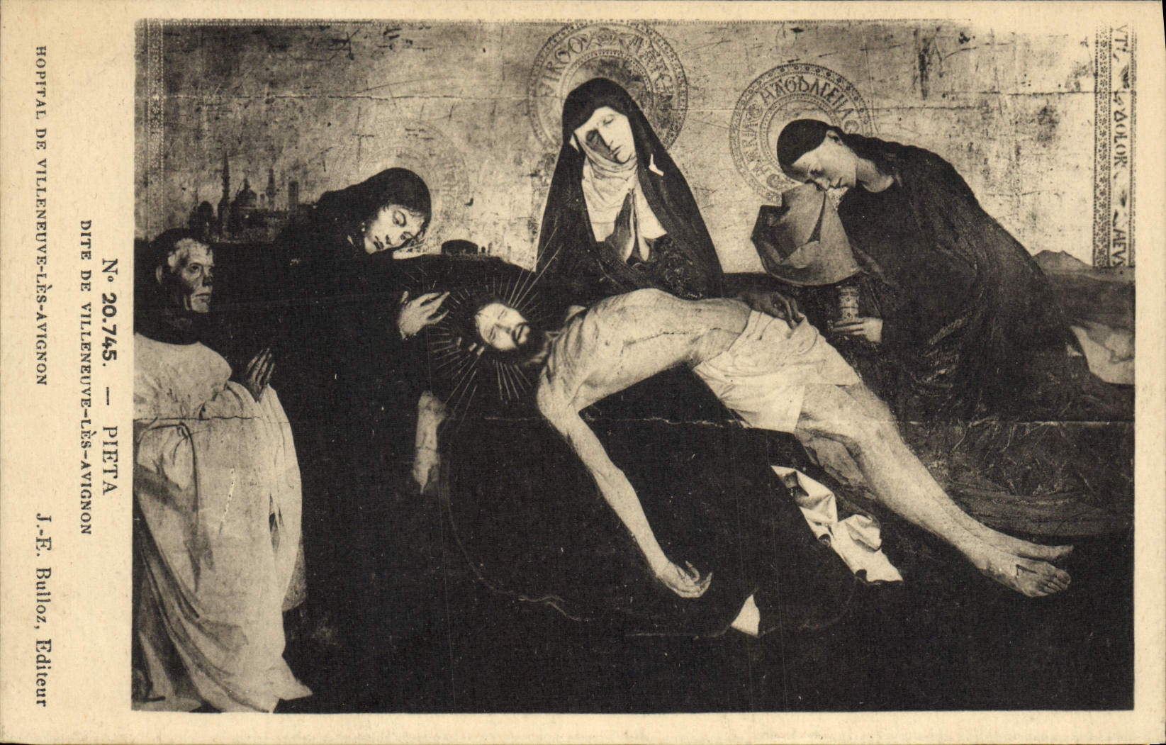 VINTAGE POSTCARD Pieta known as of Villeneuve Avignon