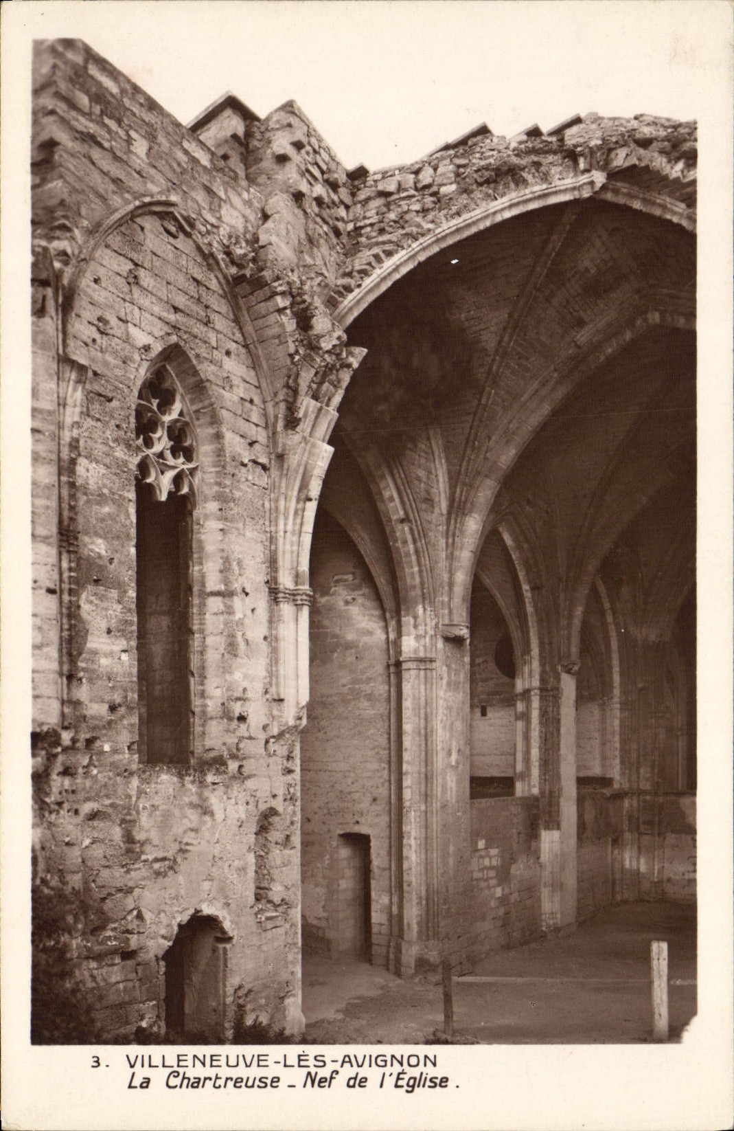 VINTAGE POSTCARD Villeneuve Avignon the chartreuse Nave of the church