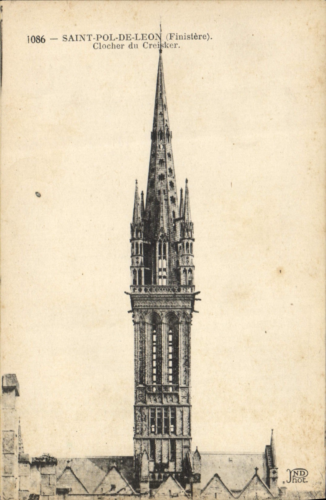 VINTAGE POSTCARD Holy pol. Of Leon Bell-tower Of Creisker