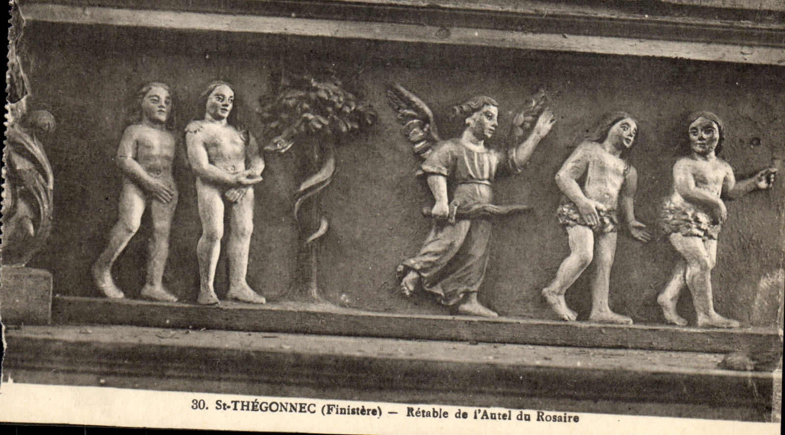 CPA Saint Thegonnec Retable de l'autel du rosaire