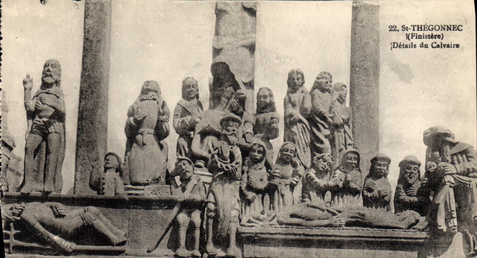 VINTAGE POSTCARD Holy Thegonnec Details Of the Martyrdom