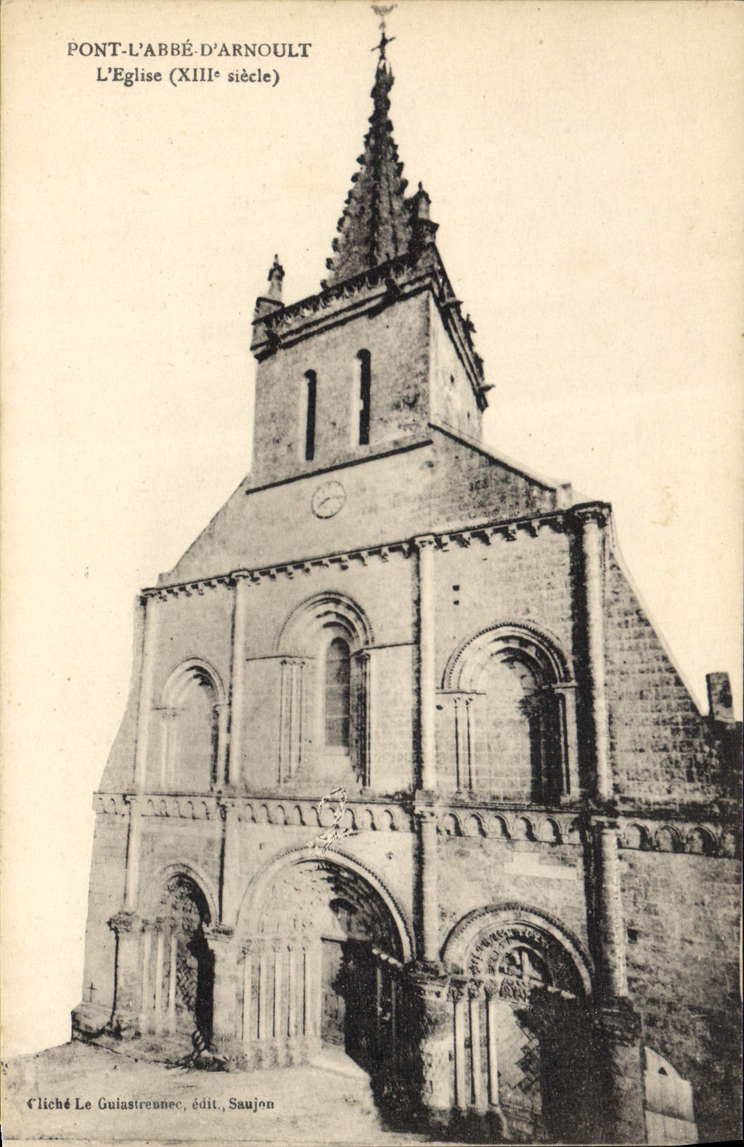 VINTAGE POSTCARD Bridge the Abbot D' Arnoult the Church
