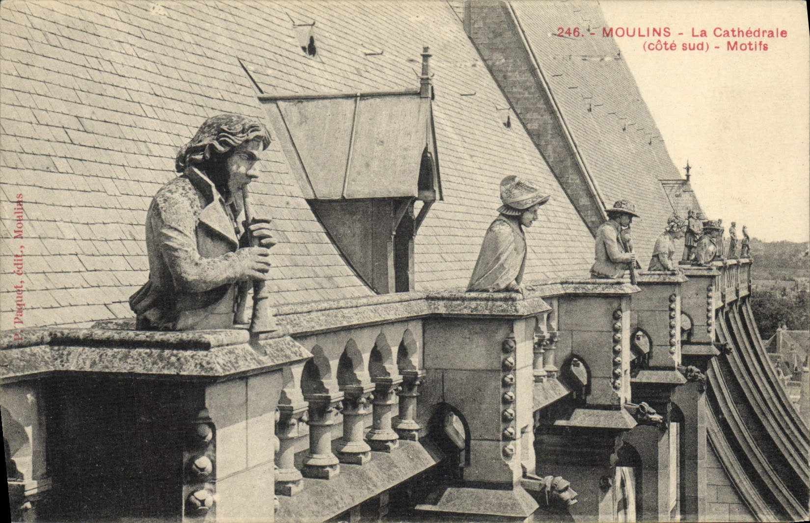 VINTAGE POSTCARD Moulins the Cathedral Reasons