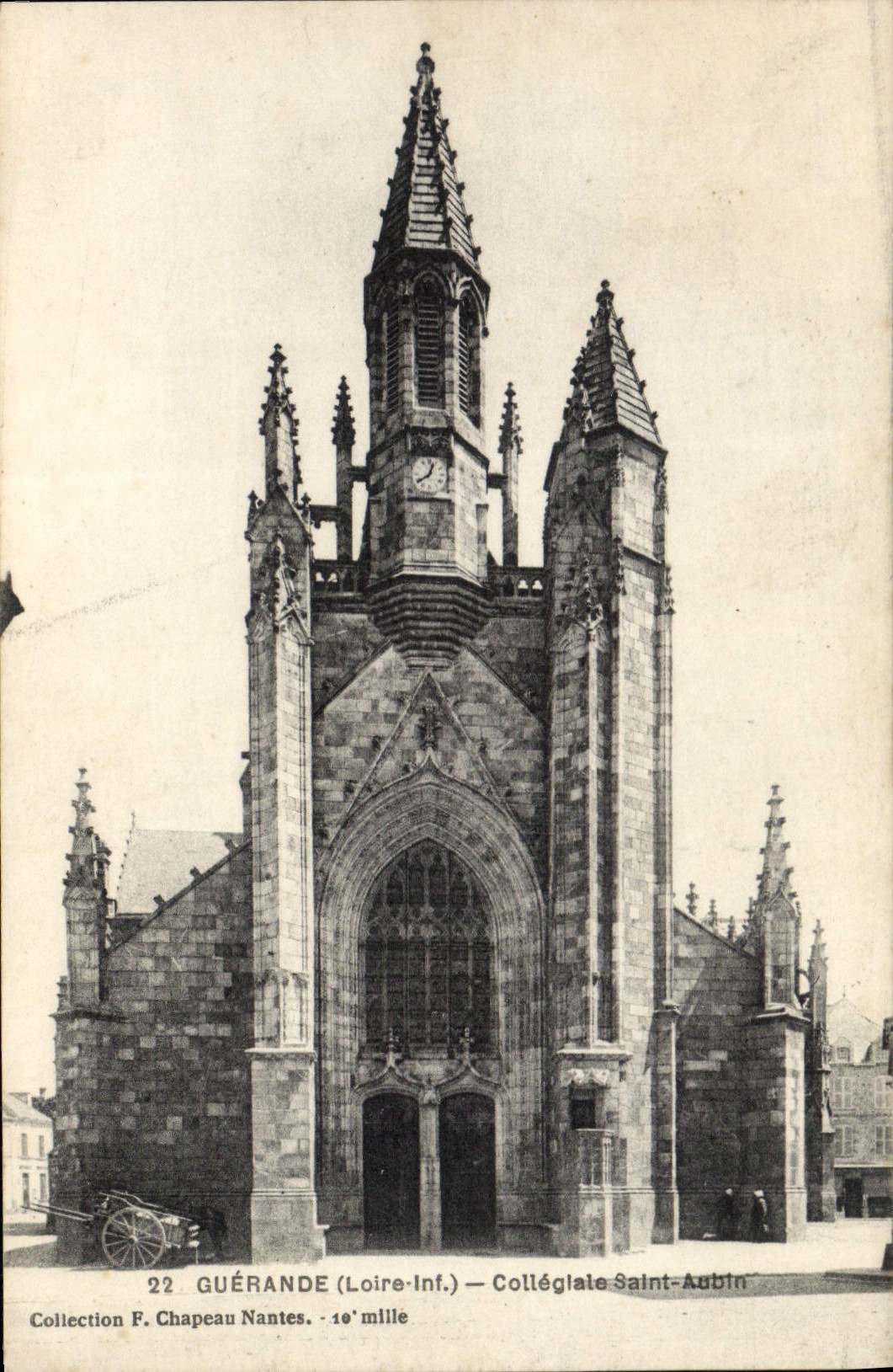 VINTAGE POSTCARD Guerande Collegial St Aubin