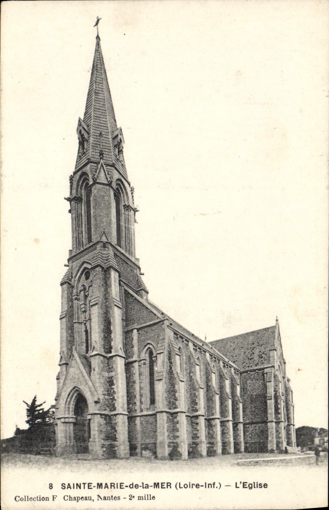 VINTAGE POSTCARD Sainte Marie of the Sea the Church