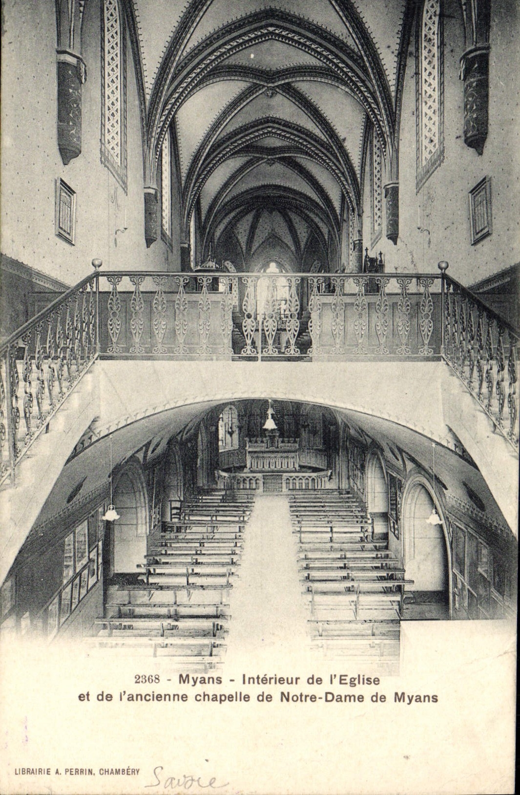 CPA Myans Interieur de L'Eglise et de l'ancienne Chapelle de Notre Dame de Myans