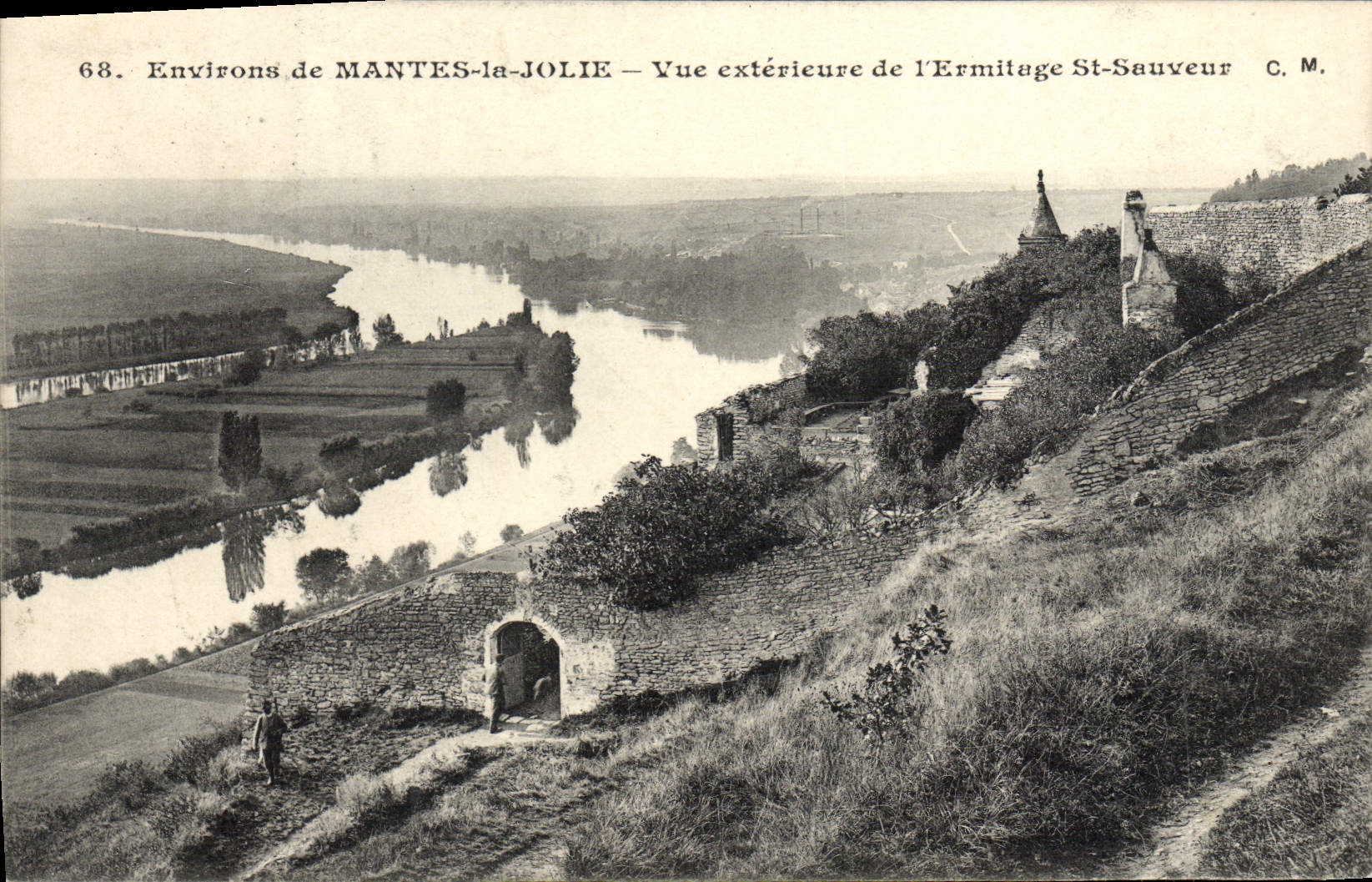 CPA Environs de Mantes la Jolie Vue Exterieure de L'Ermitage St Sauveur