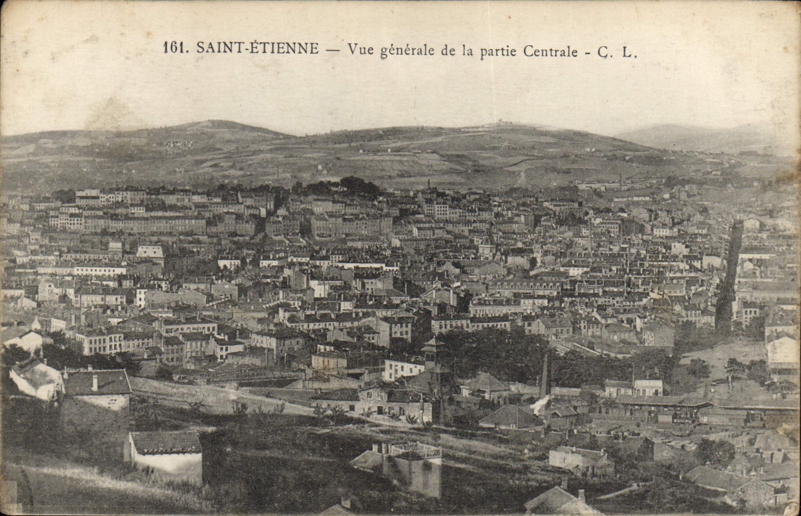 VINTAGE POSTCARD Holy Etienne View of the Central part