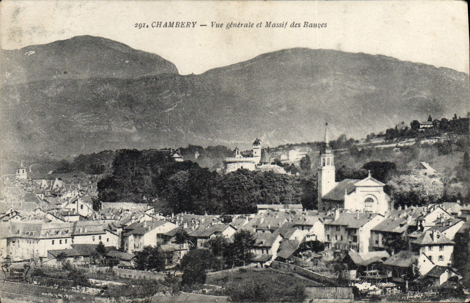 CPA Chambery Vue Generale et Massif des Bauzes