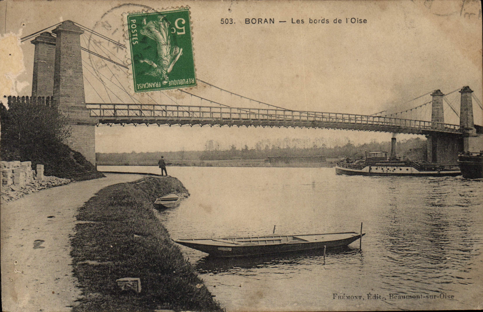 VINTAGE POSTCARD Boran Edges of Oise