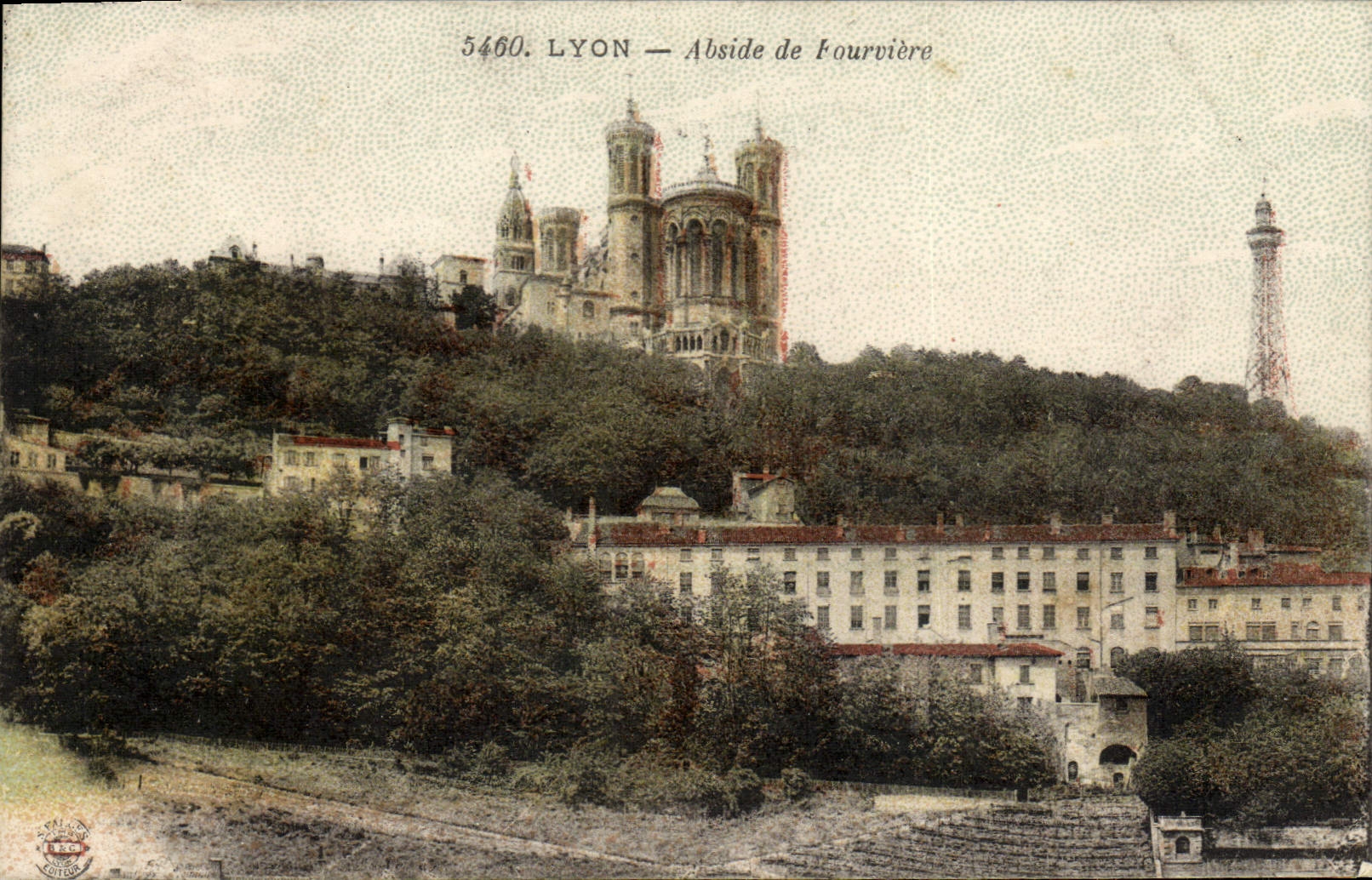 VINTAGE POSTCARD Lyon Apse of Fourviere