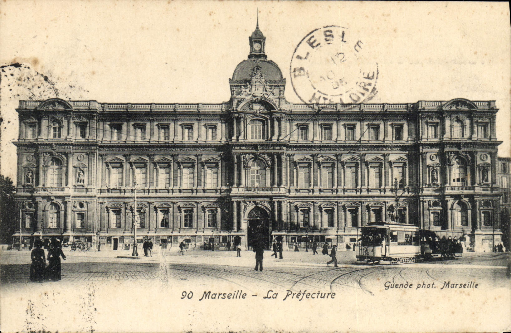 CPA Marseille La Prefecture Tramway
