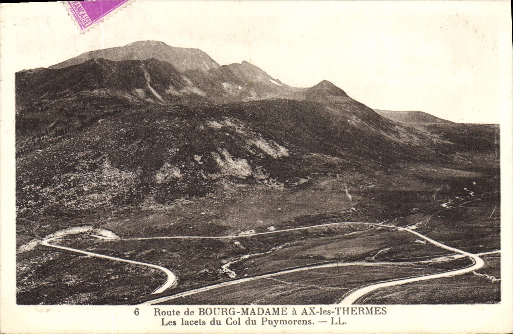 La ruta de la POSTAL de la VENDIMIA de la señora de la ciudad tiene hacha los baños termales los cordones del collar de Puymorens
