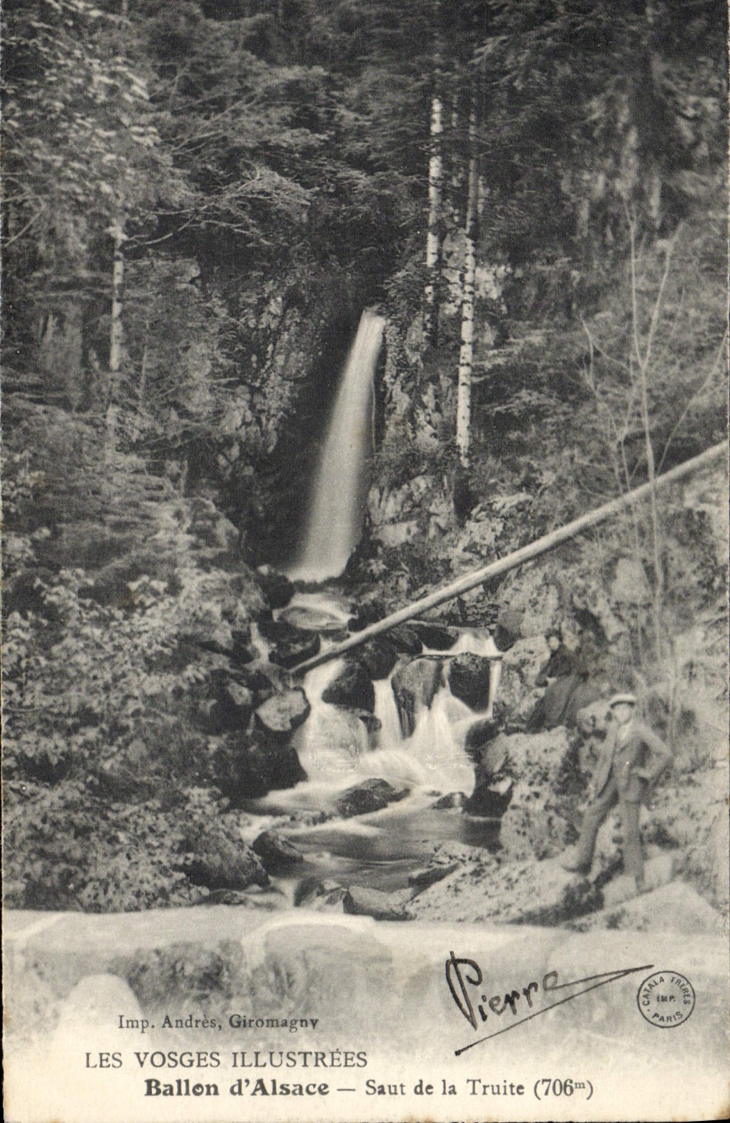 VINTAGE POSTCARD Balloon of Alsace Jump of Trout
