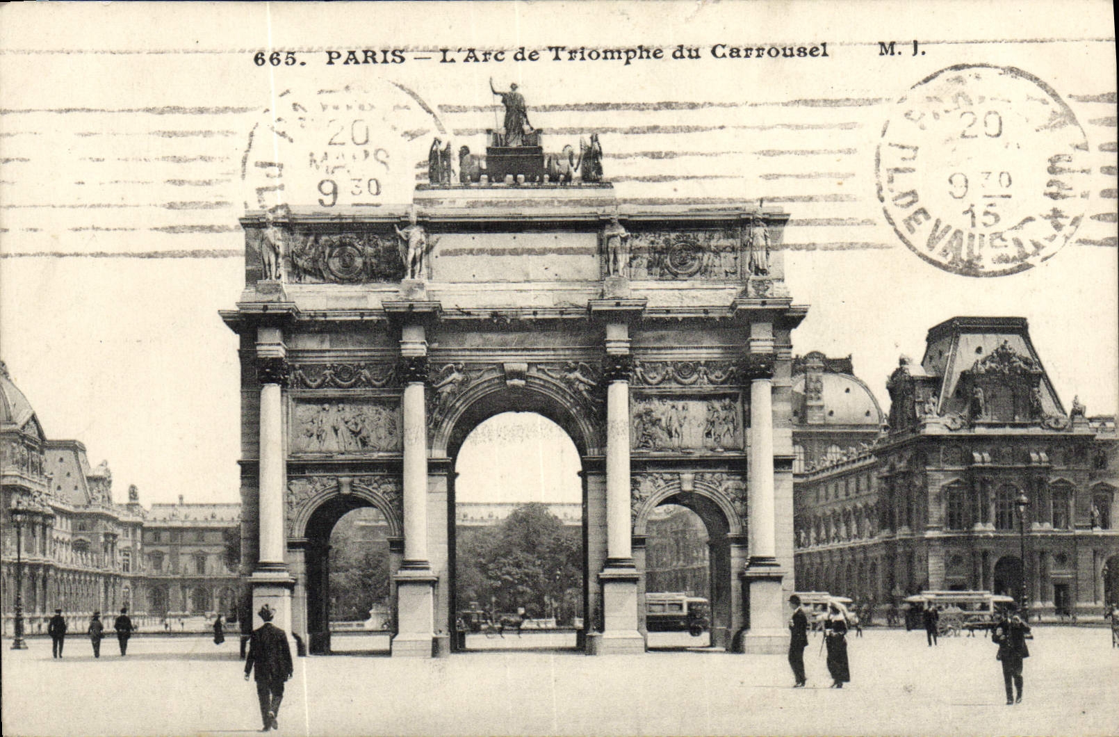 CPA Paris L'Arc de Triomphe du Carrousel