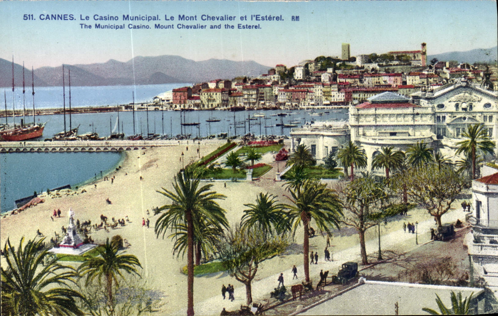 CPA Cannes Le Casino Municipal Le Mont Chevalier et l'Esterel