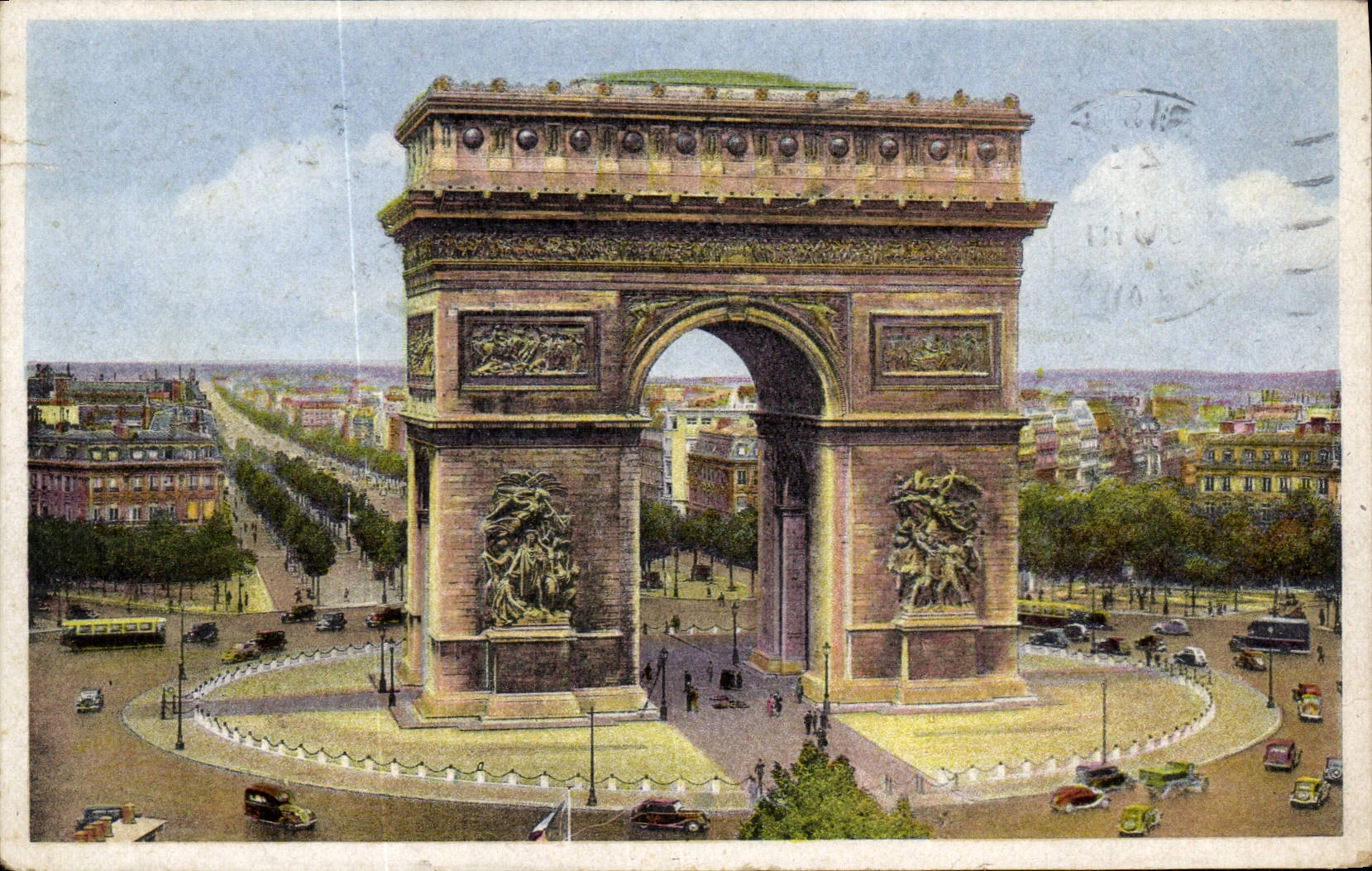 CPA Paris L'Arc de Triomphe