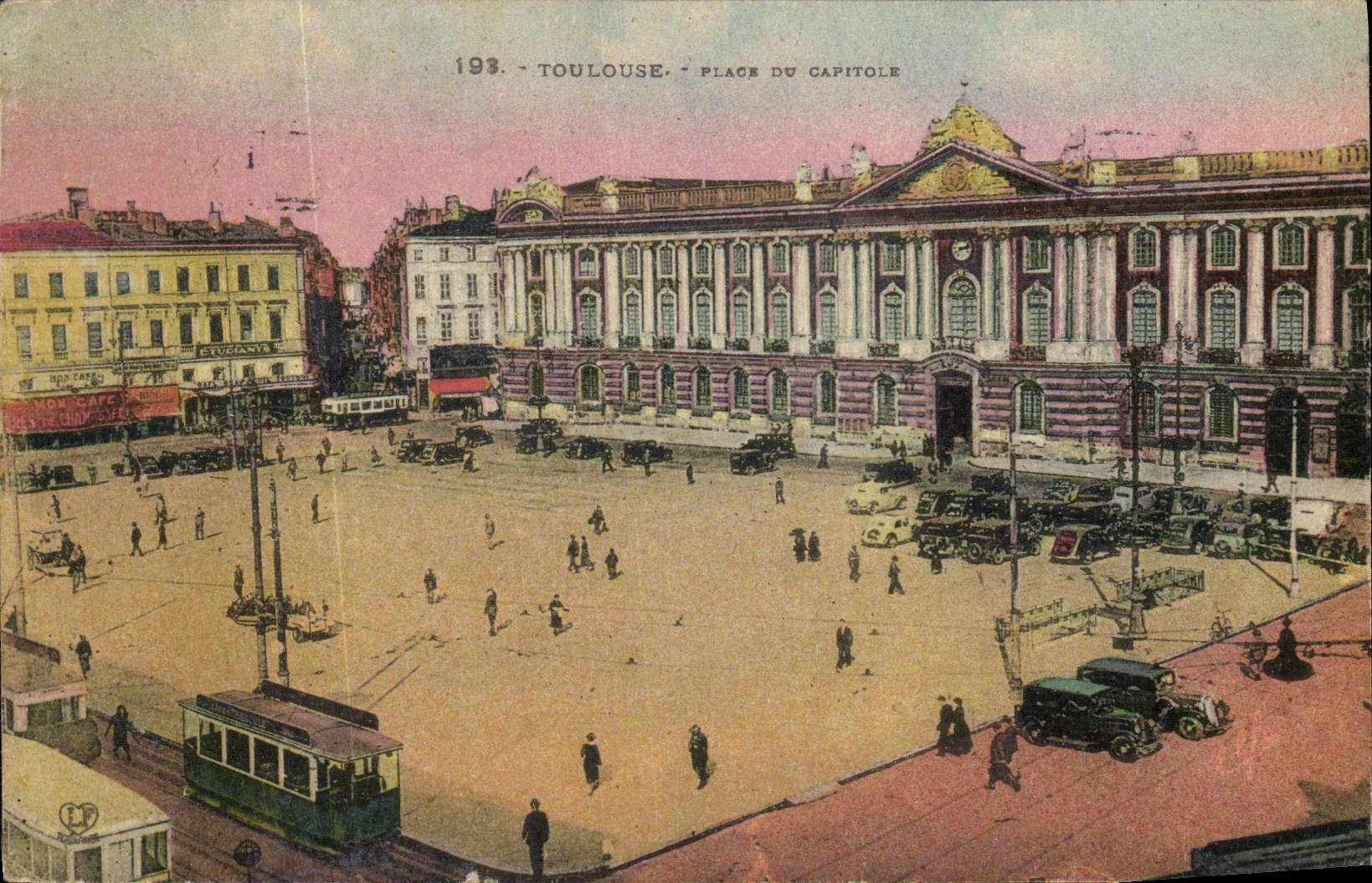 CPA Toulouse Plage Du Capitole Tramway