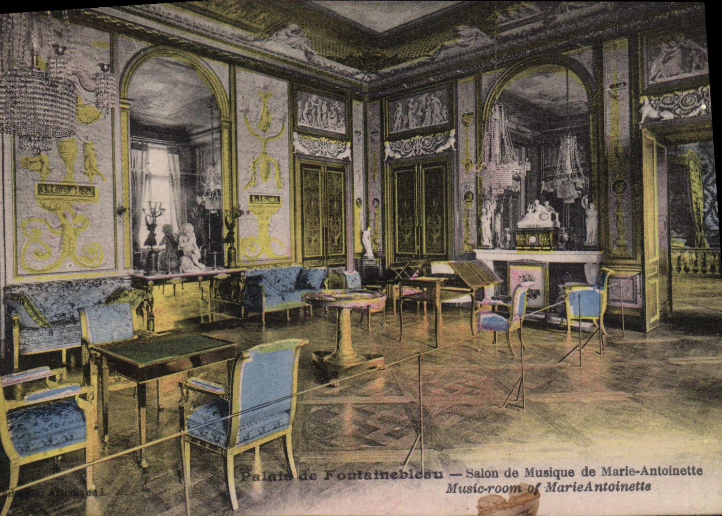 CPA Palais de Fontainebleau Salon de Musique de Marie Antoinette