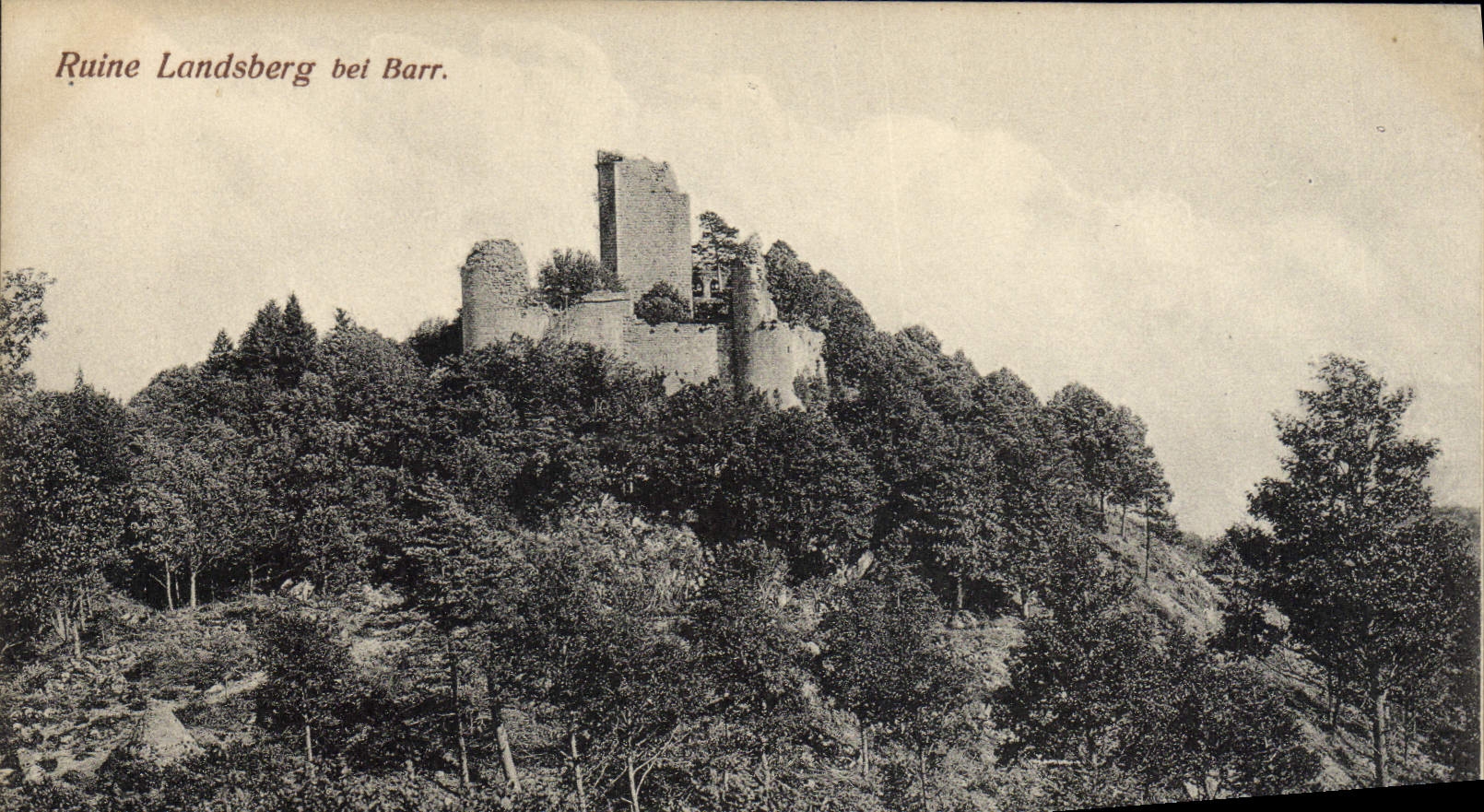 VINTAGE POSTCARD Ruin Landsberg EIB Barr