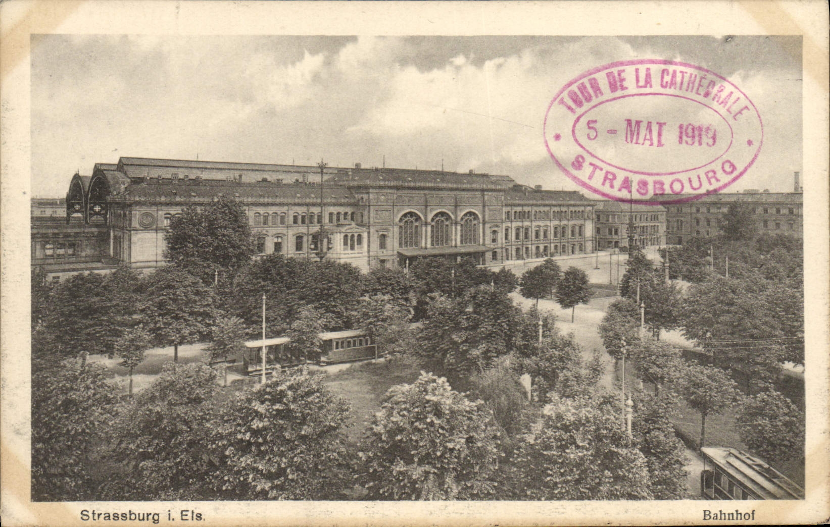 POSTAL Strassburg Els Bahnhof de la VENDIMIA