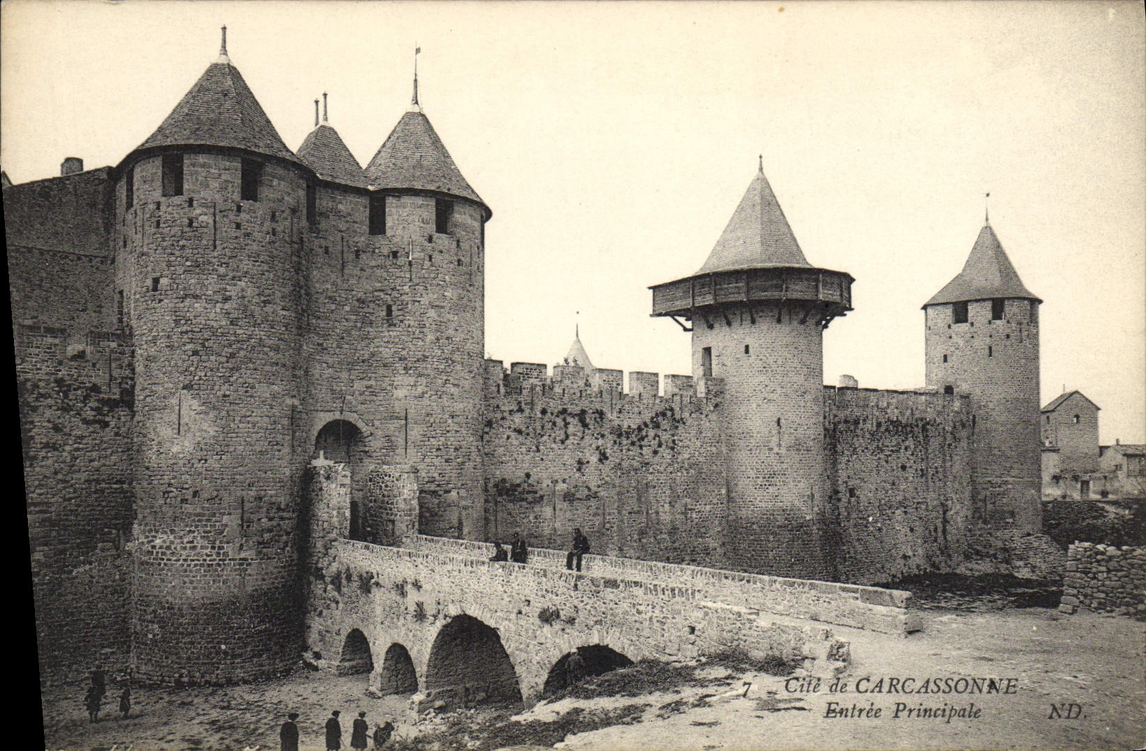 CPA Cite de Carcassonne Entree principale