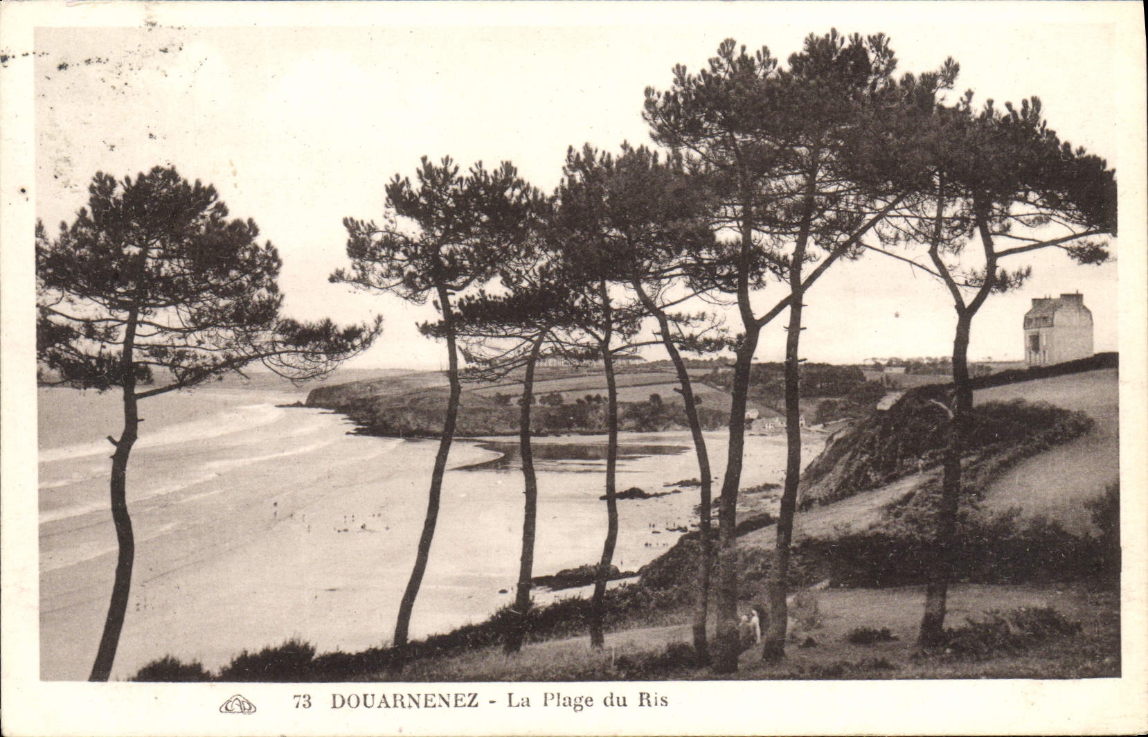 VINTAGE POSTCARD Douarnenez the Beach of Laugh