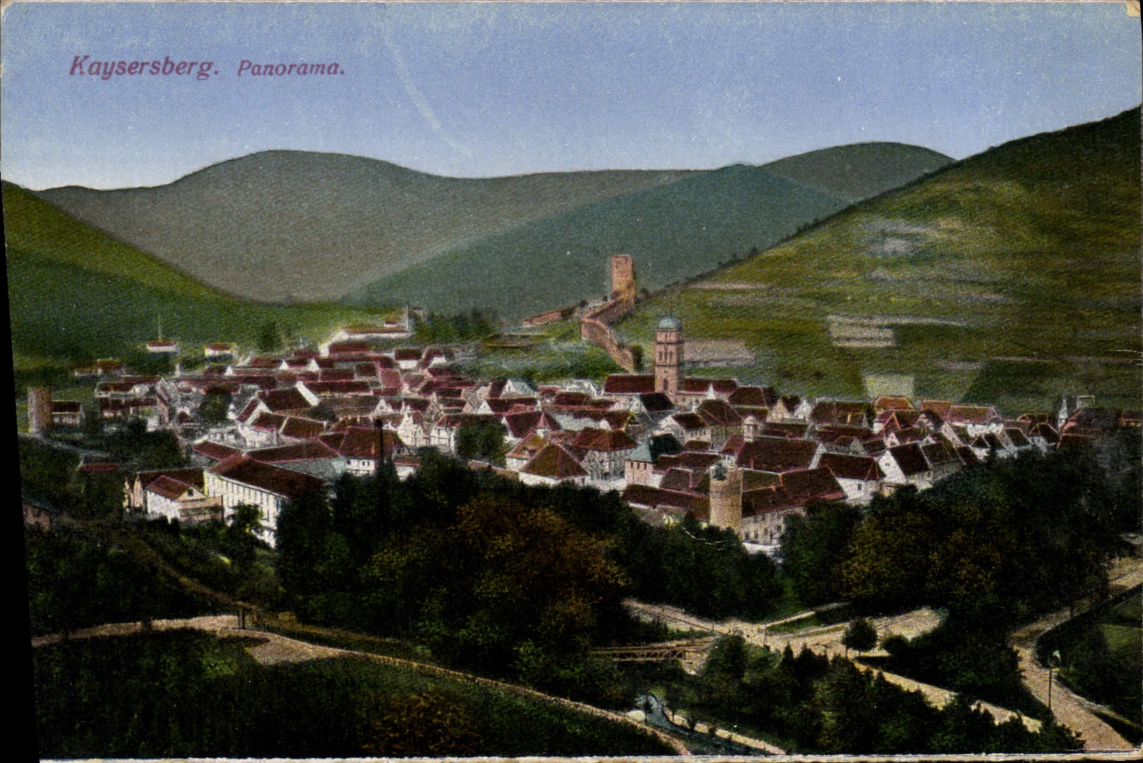 VINTAGE POSTCARD Kaysersberg Panorama