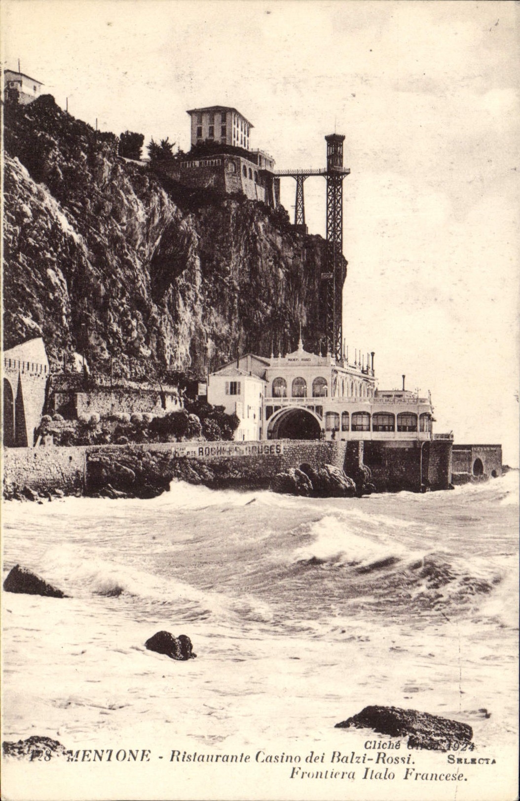 CPA Mentone Ristaurante Casino dei Balri Rossi