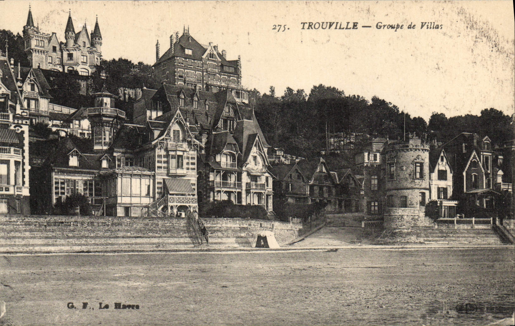 CPA Trouville Groupe de Villas