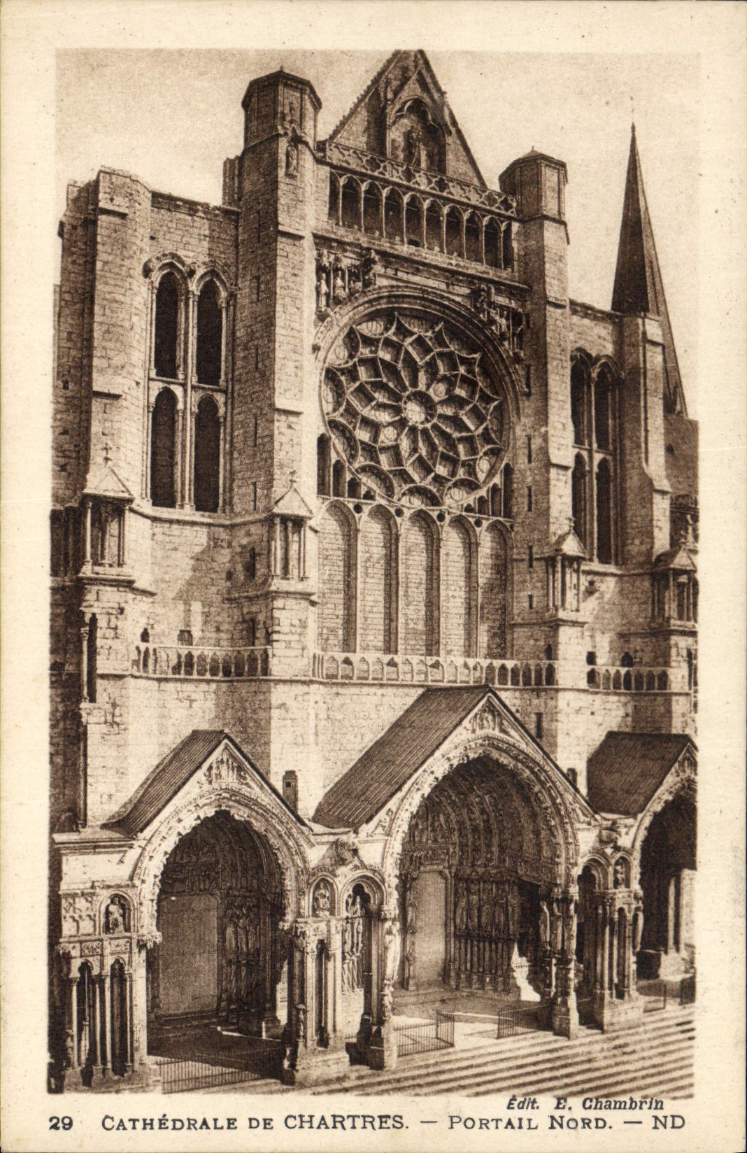 CPA Cathedrale De Chartres Portail Nord