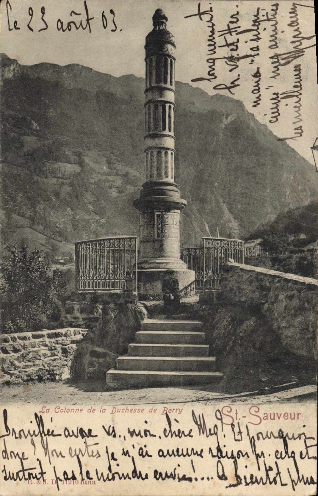 VINTAGE POSTCARD St Saver the Column of the Duchess of Berry