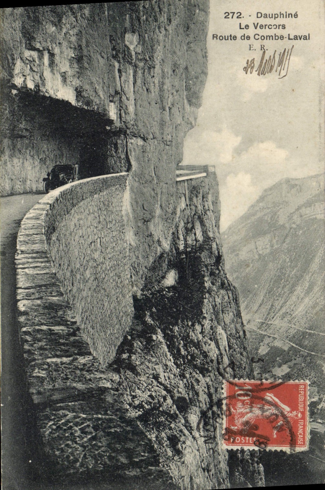 Camino de Dauphine Vercors de la POSTAL de la VENDIMIA de Combe Laval