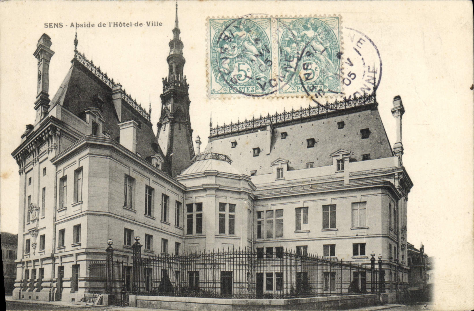CPA Sens Abside de L'Hotel de Ville