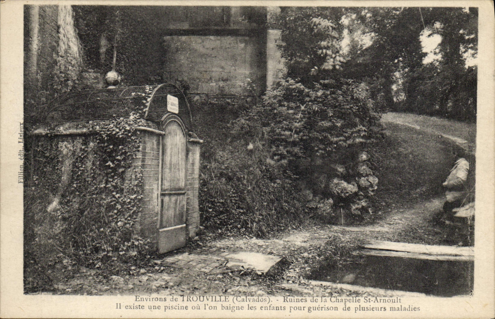 VINTAGE POSTCARD Surroundings of Trouville Ruins of the Vault St Arnoult