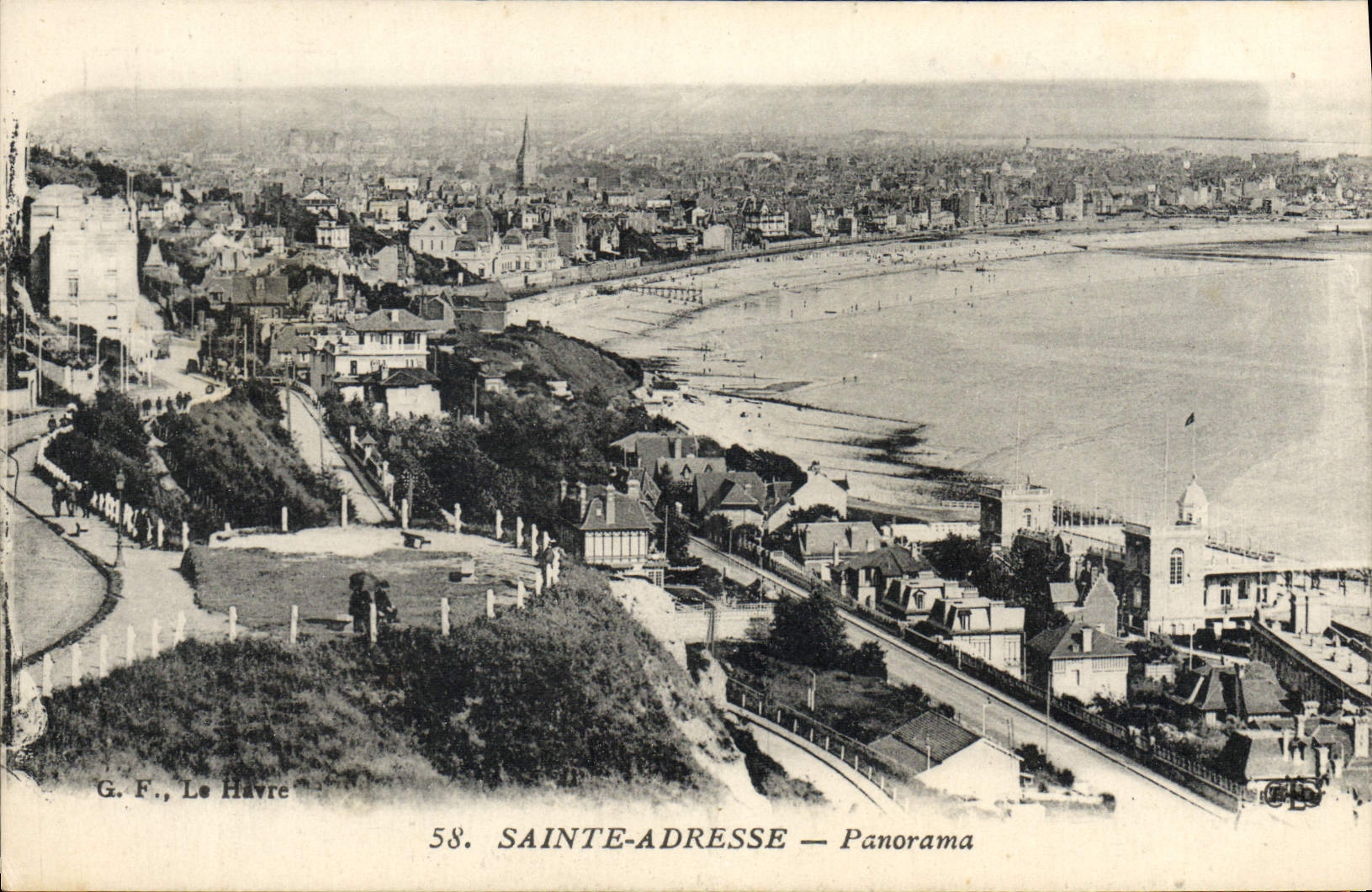 VINTAGE POSTCARD Sainte Address Panorama