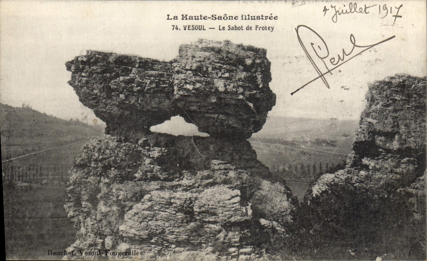VINTAGE POSTCARD Vesoul the shoe of Frotey