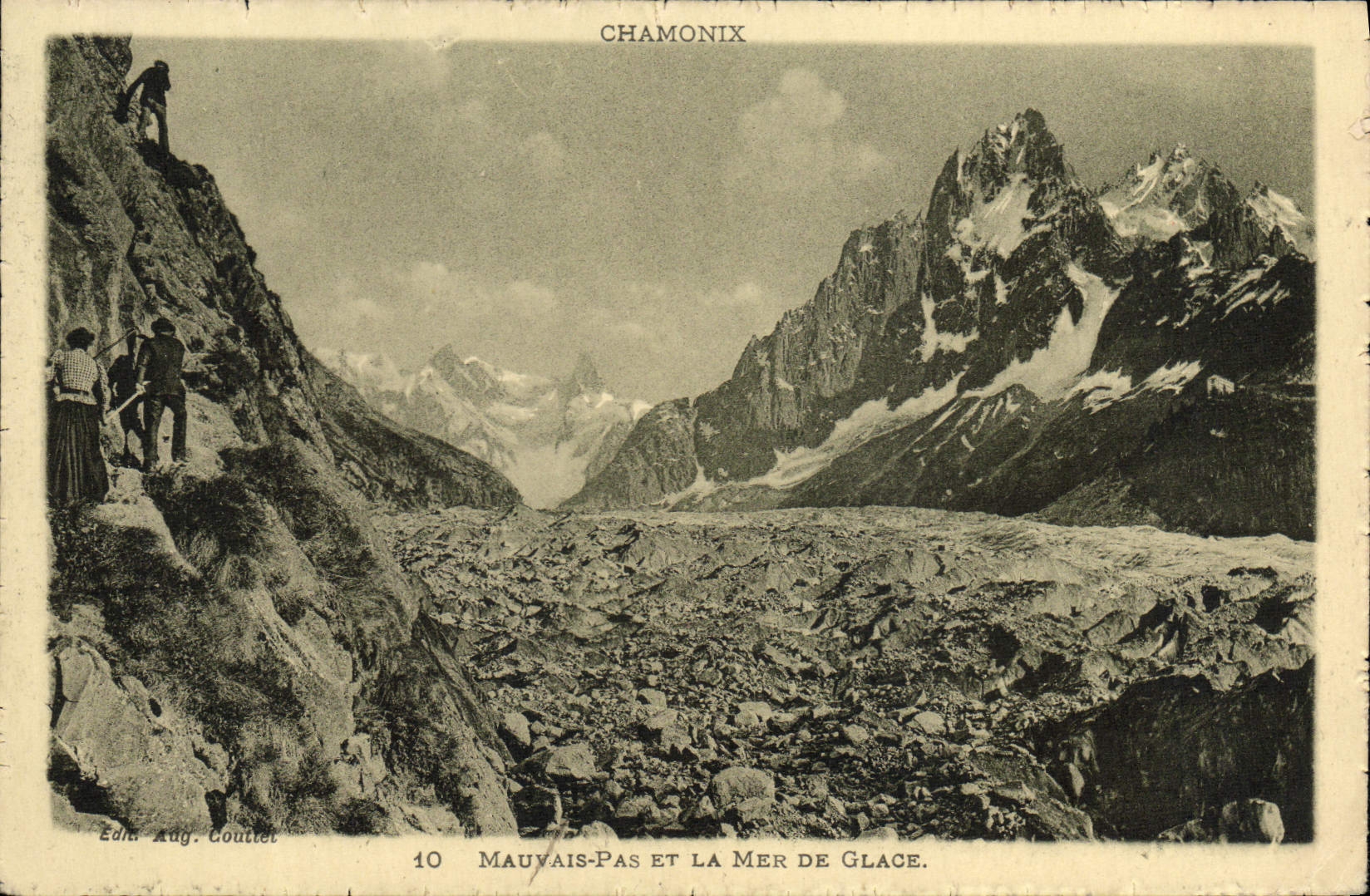 VINTAGE POSTCARD Chamonix Bad Step And Sea Of Ice