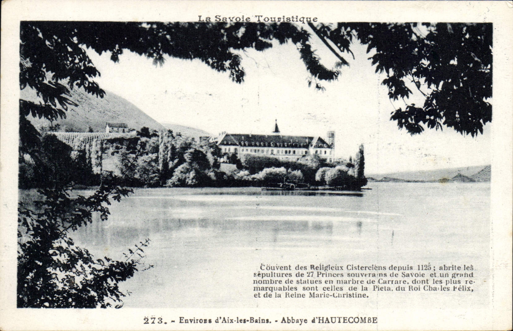 VINTAGE POSTCARD Surroundings of Aix les Bains Abbey of Hautecombe