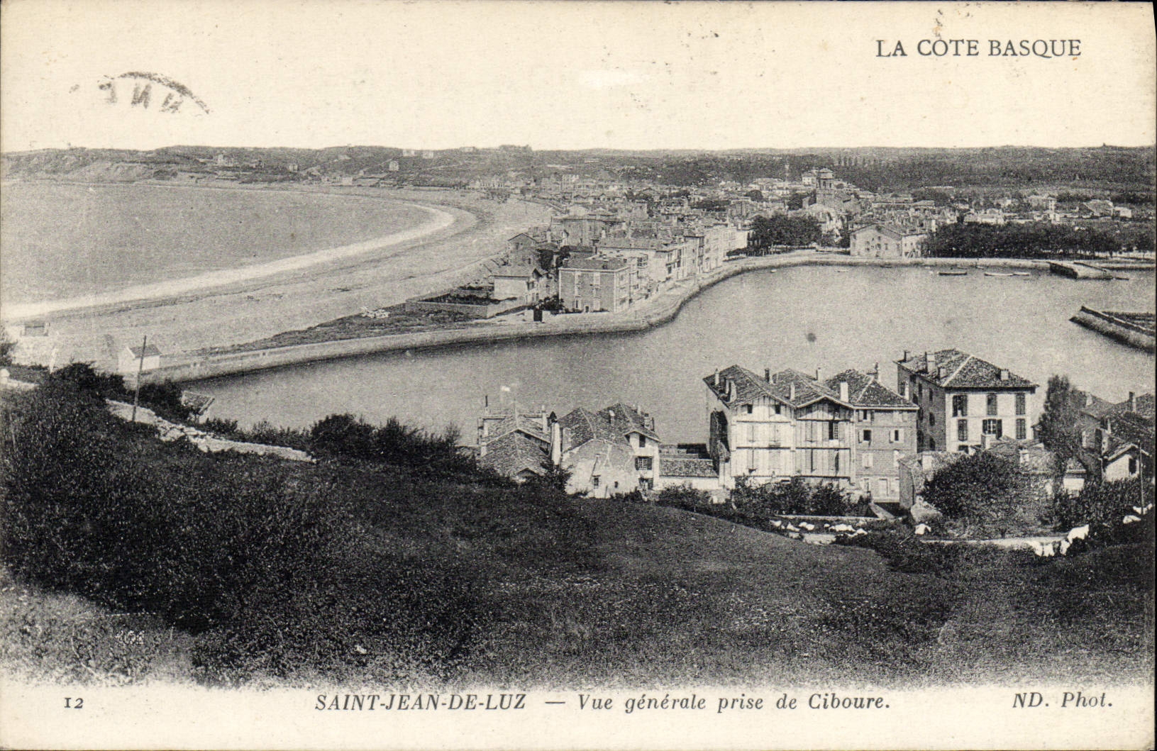 VINTAGE POSTCARD Holy Jean De Luz View Taken of Ciboure
