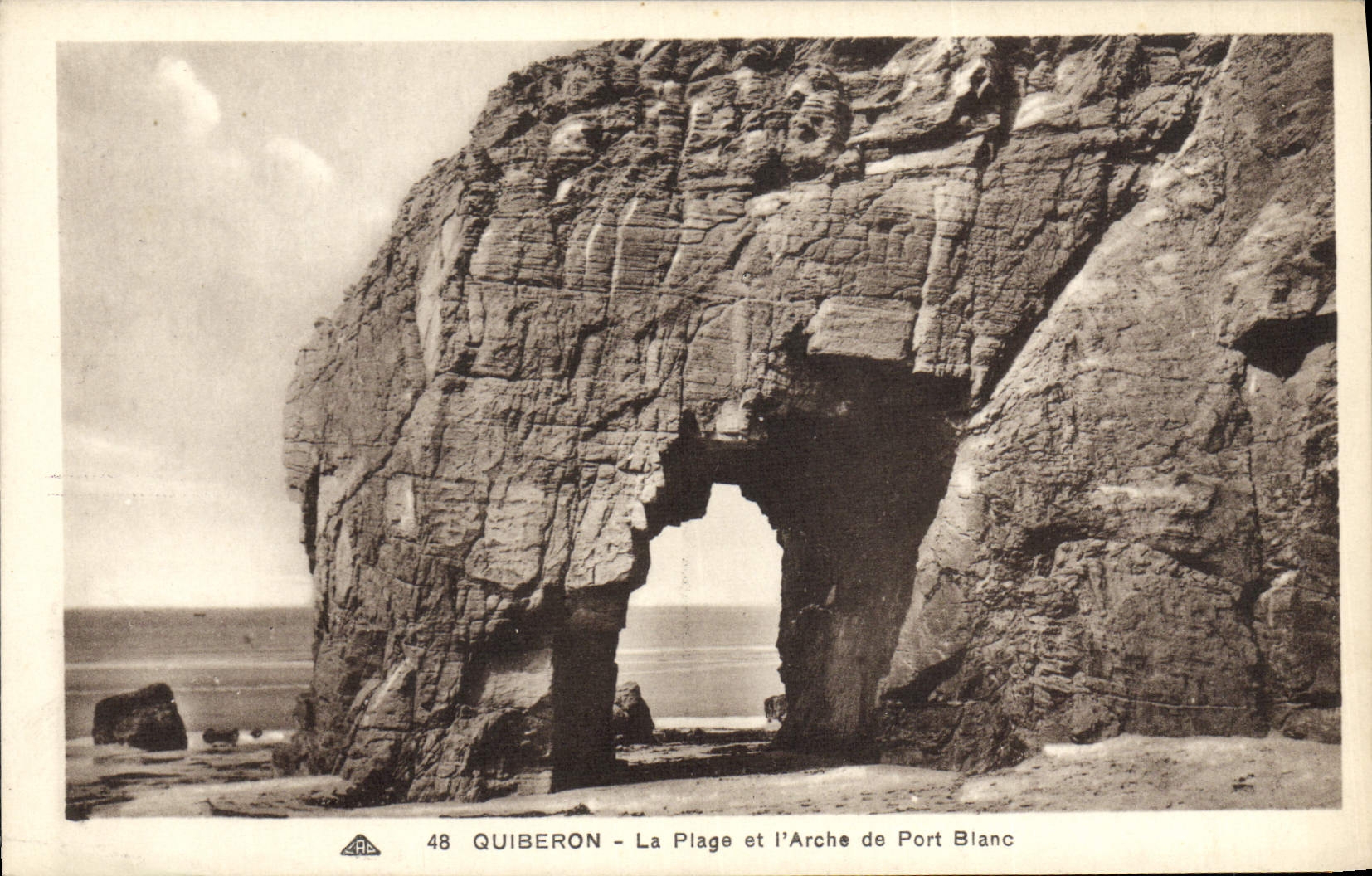 CPA Quiberon Le Plage et L'Arche de Port blanc