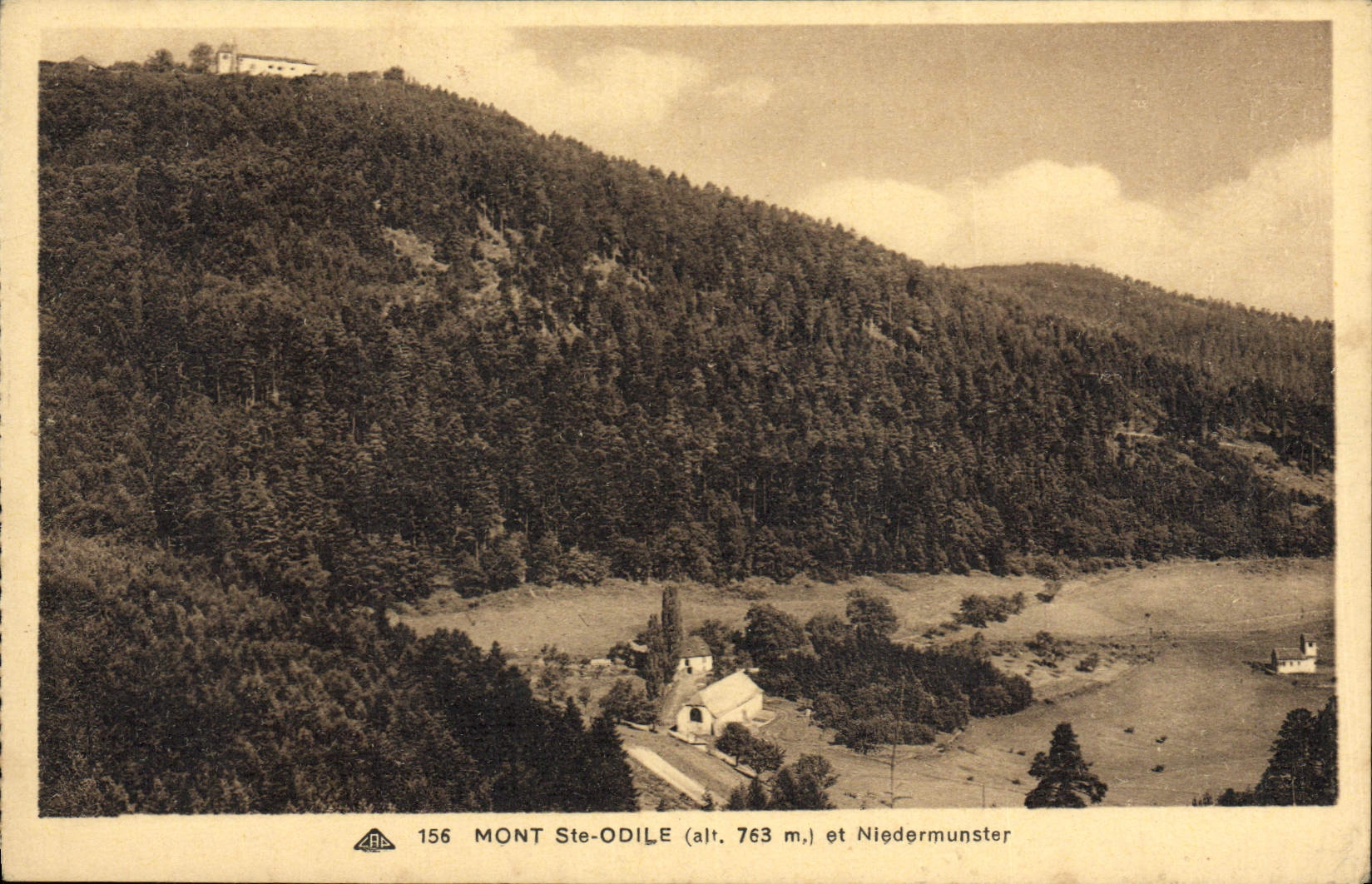 VINTAGE POSTCARD Mount co. Odile and Niedermunster