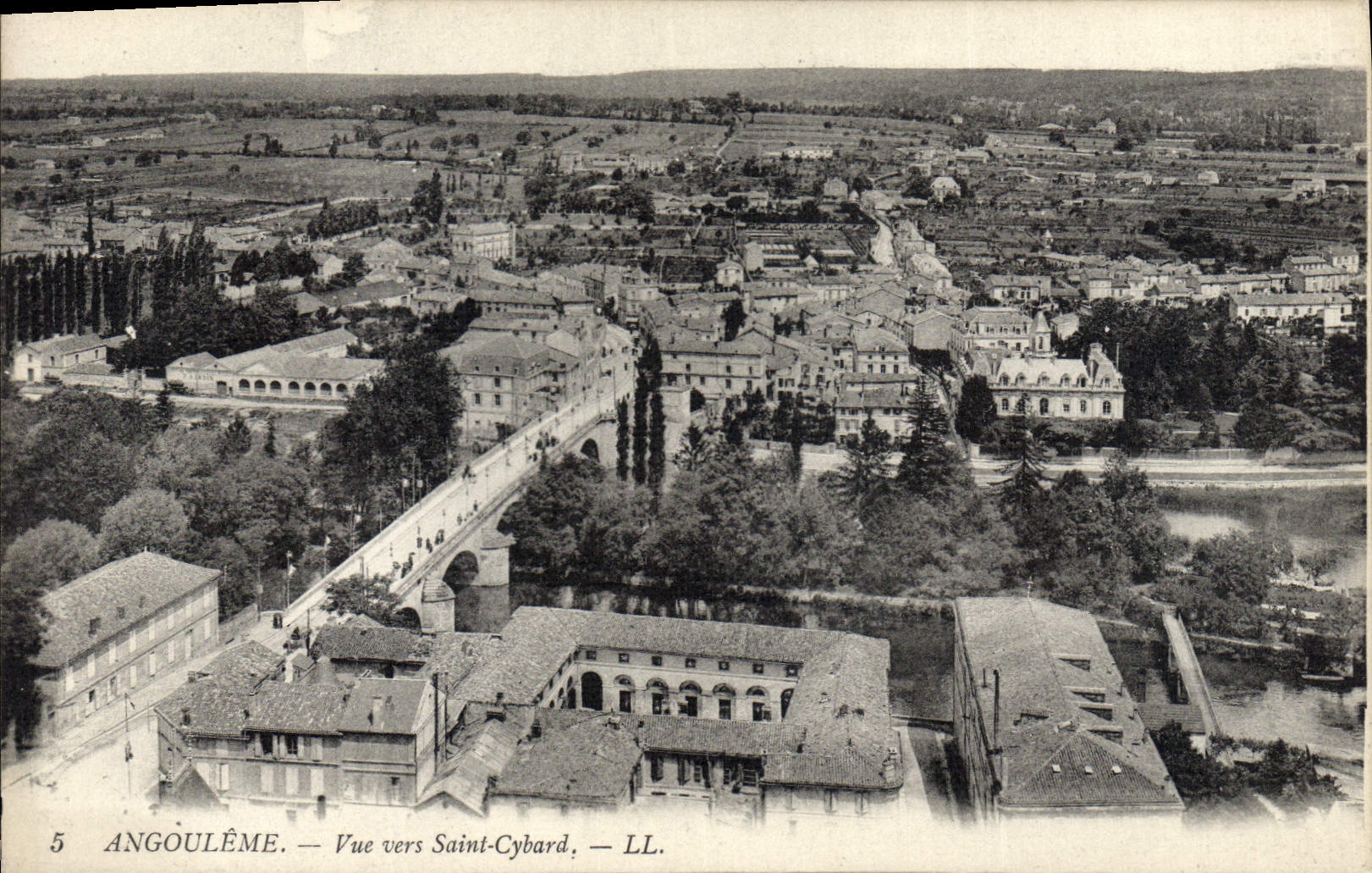 VINTAGE POSTCARD Angouleme Seen Towards Cybard Saint