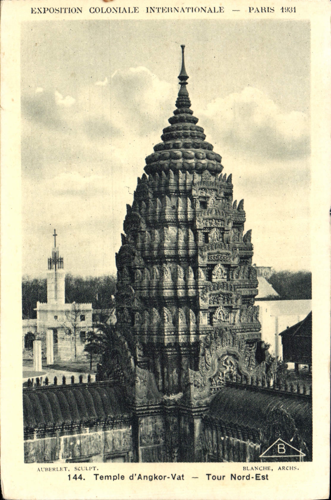CPA Exposition Coloniale Internationale Paris 1931 Temple d'Angkor Vat Tour Nord Est